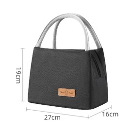 Insulated Lunch Bag, Flamingo Insulated Tote Bag Wide Open Insulated Cooler Bag Water-Resistant Thermal Leak-Proof Lunch Organizer for Adult Kids Outdoor Picnic Work (Black)