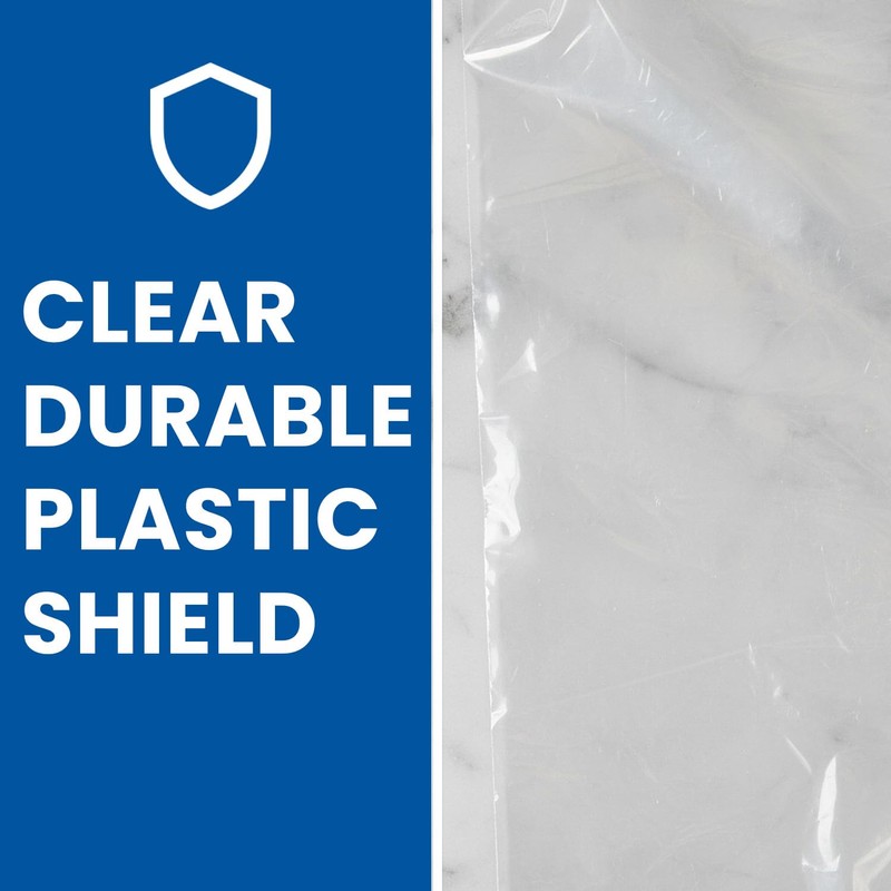 Premium Disposable Clear Plastic Counter Liners - 26" x 26",