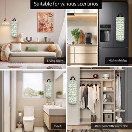 AYBELWG Plastic Bag Holder, Wall Mount Grocery Bag Organizer, Funny Hanging Trash Storage Dispenser for Home Kitchen Cute Green Frog