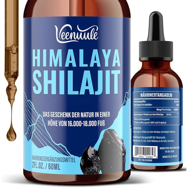 Pure Himalayan Shilajit Drops – 5X Concentration for Maximum Potency