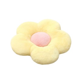 WYIKE Cute Flower Pillow Plush Flower Cushion Floor Pillow Cushions Leisure Pillow Car Cushion Room decor Pillow (40cm, Yellow/Pink)