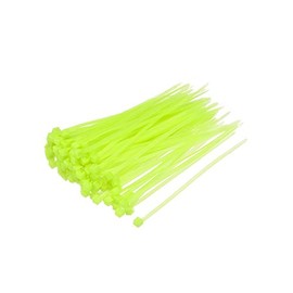 sourcing map Cable Zip Ties 100mmx2.5mm Self-Locking Nylon Tie Wraps Fluorescent Green 300pcs