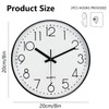 Mabpedo Silent Wall Clocks Battery Operated 8 Inch, Analog Wall
