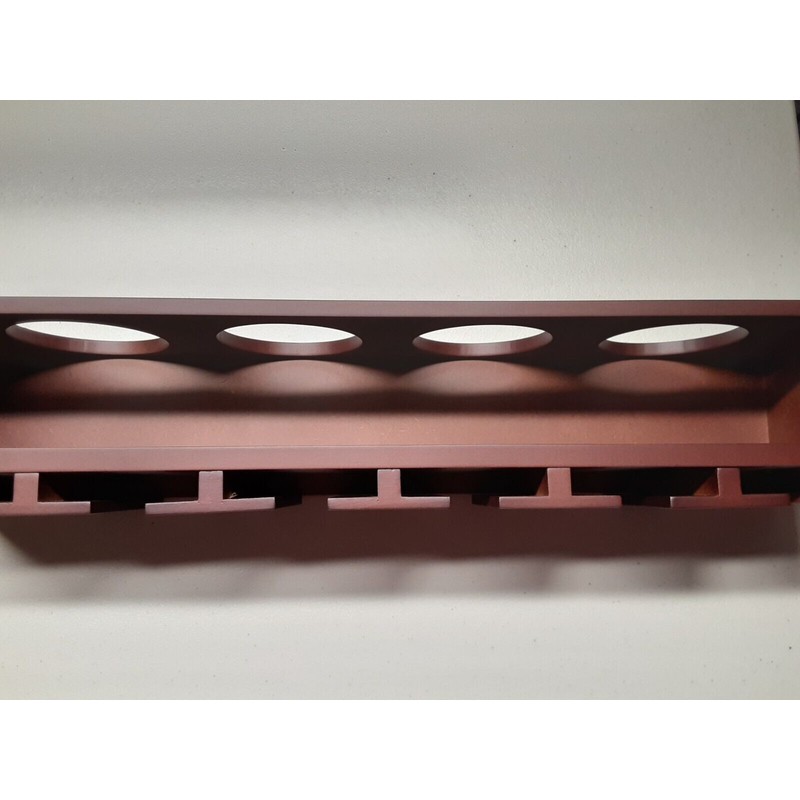 Nexxt NIB Nexxt Contemporary Wall Shelf Mahogany Wood Wine Rack