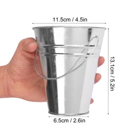 15 Pack 4.5 Inch Mini Metal Buckets, Metal Buckets with Handle, Easter Bucket,Pencil Holder and Flower Pots, Used to Carry, Store, or Even Plant, by GENHAKON.