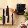 Marco Almond® Kitchen Knife Set with Block and Sharpener MA23,