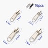 Zipper Pull Replacement ，16Pcs Zip Repair Kit,Removable Metal Zipper Pull