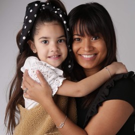 Cherished Moments Sterling Silver Mom and Me Double Heart Bracelet Set for Mom and Daughter (Set-LG)