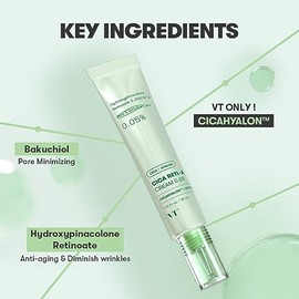 VT COSMETICS- Crema con retinol Cica RetiA 0,05 | Crema reparadora de la piel para pieles sensibles 1,01 fl oz