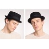 F FADVES Pork Pie Hat Wool Felt Men's Porkpie Breaking