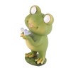 Garden Patio Fence Solar Lights Scare Frog Resin Decorative Ornaments