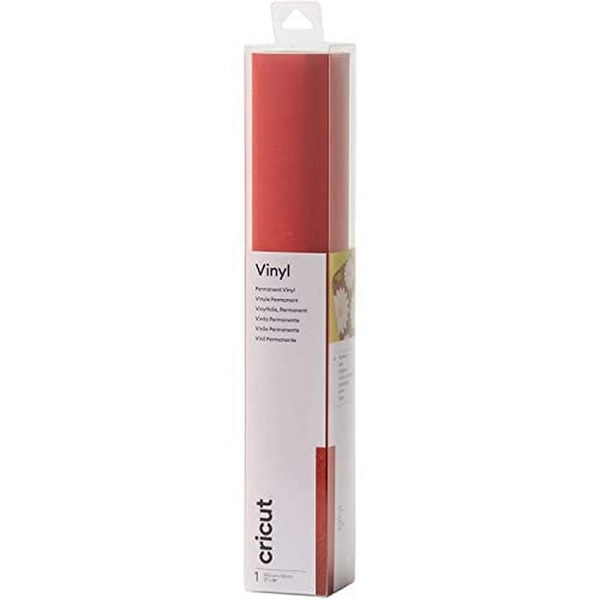 Cricut 2007739 Premium Vinyl Shimmer Permanent, Red, 1.2 m (4