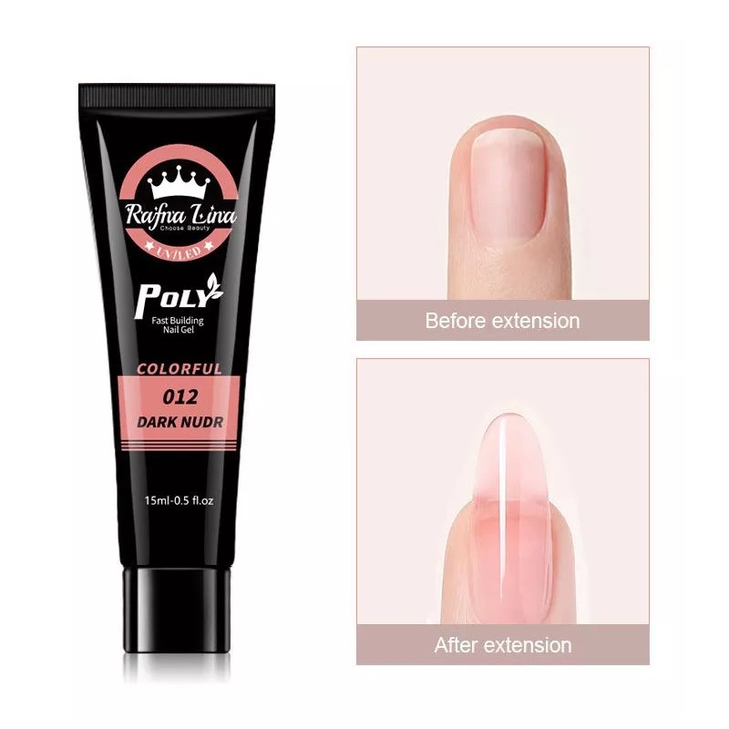 RafnaLina 12 Unidades De Gel De Polietileno Para Extensiones De