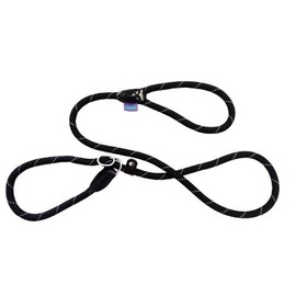 Dog and Co Rope Slip Dog Lead, 150 x 1.2 cm/ 60-inch x 1/2-inch, Black/ Grey