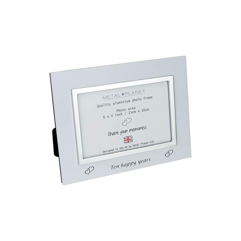 10 Years Tin Anniversary Aluminium Photo Frame (6x4 inch)