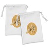 Ambesonne Goldfish Fabric Pouch Set of 2, Goldfish Sketchy Graphic