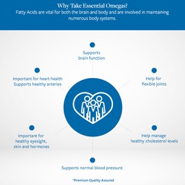 Patrick Holford Essential Omegas (120 Capsules) - high Potency EPA/DHA/GLA