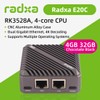 Radxa E20C Mini PC, RK3528A 4-Core CPU, Dual Gigabit Ethernet,