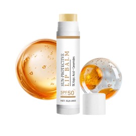 Lip Care SPF 50 Lip Balm with UV Protection - Lip Balm for Dry Lips, Moisturises, Protects from Sun, Nourishes Smooth, Sun Protection Lips for Everyday and Travel