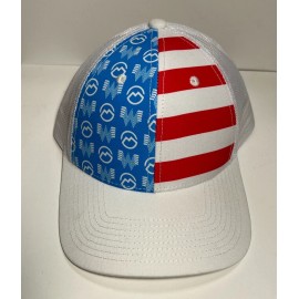 Magellan Whataburger Mesh Trucker Hat Adjustable White/White OS Red/White/Blue