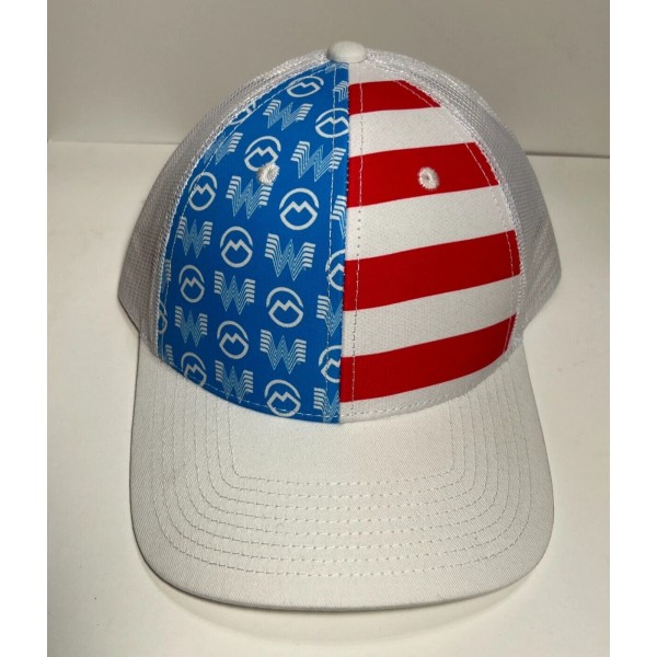 Magellan Whataburger Mesh Trucker Hat Adjustable White/White OS Red/White/Blue