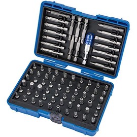 Draper 82396 Screwdriver and Magnetic Bit Holder Set (80 Piece), Silver, 1/4 inches