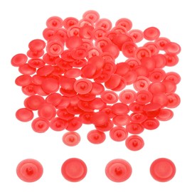 sourcing map Screw Caps, 108Pcs 12mm - Plastic Self-Tapping Screw Cap Covers, Decorative Cover Hole Plug for Diameter 7-8mm Flat Phillips Screw (Bright Red)