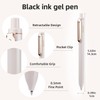 NUSIGN Gel Pens, 5 Pcs 0.5mm Retractable Quick Dry Black