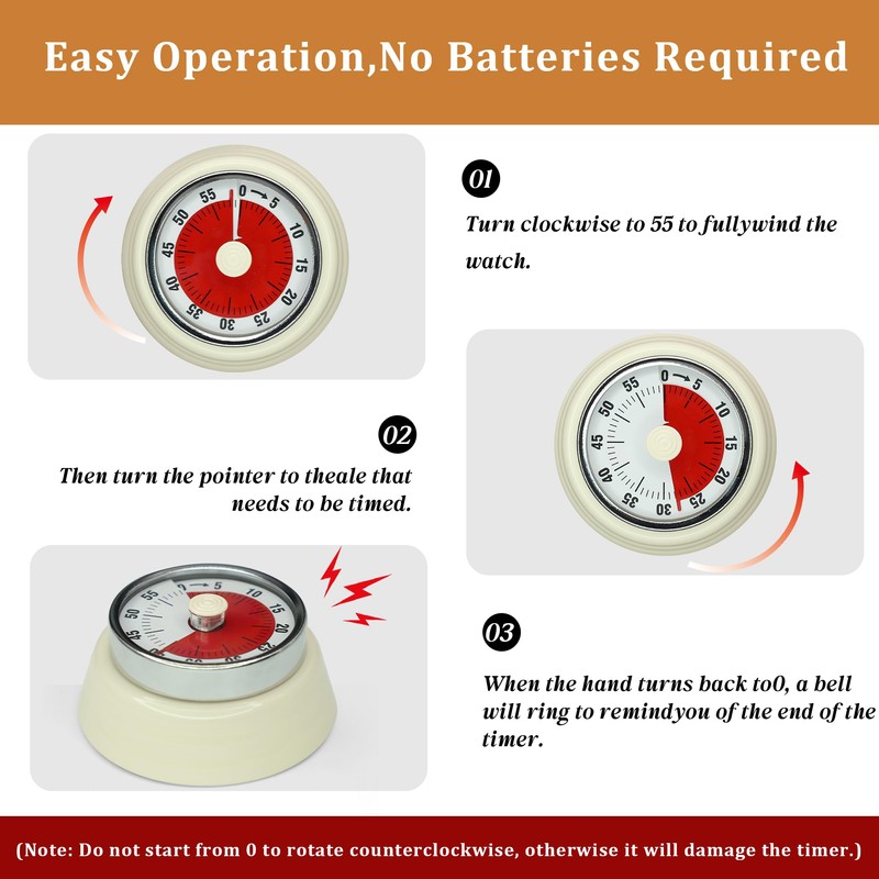 Kitchen Timer for Cooking,Chef Cooking Timer Clock with Loud Alarm,