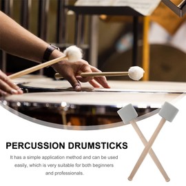 Toyvian 2 Pairs Snare Drum Hammer Bass Drum Sticks Xylophone Mallets Marching Band Drum Mallet Marching Tenor Sticks Bass Accessories Musical Instrument Drum Sticks Major Eva Foam Tool