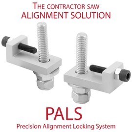 Peachtree Woodworking Supply PALS Precision Alignment and Locking System for Contractor Style Table Saw Alignment with 8mm Stud