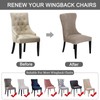 Wingback Side Chair Cover Dining Chair Slipcover 2/4/6 Pack Polyester,