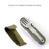 8 in 1 Camping Cutlery Set Detachable Stainless Steel Folding
