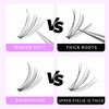 BODERMINCER 10D 60pcs Black Handmade False Eyelashes Natural Long Individual