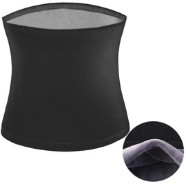 iNszkoos Women's Men's Wool Kidney Warmer Back Warmer Waist Support Heat Protection Belt Thermal Kidney Protection Kidney Belt Abdominal Warmer Heat Belt Waist Belt Lumbar Warmer, black