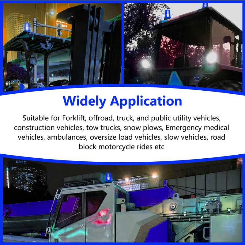Forklift Strobe Warning Light (2, Blue)