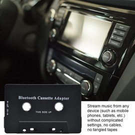 Joyzan Cassette Adapter, Car Radio Player Cassette Player Car Portable Bluetooth Answering Machine Cassette Converter Desk Reverse Retro Car Cash Adapter Noise Reduction Black