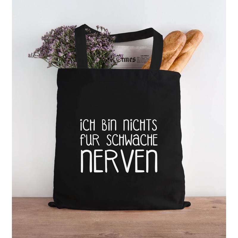 Moonworks® Fabric Bag Jute Bag I'm Not for the Weak
