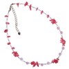 Chic-Net ladies necklace Murano glass flowers rectangle beads glass beads