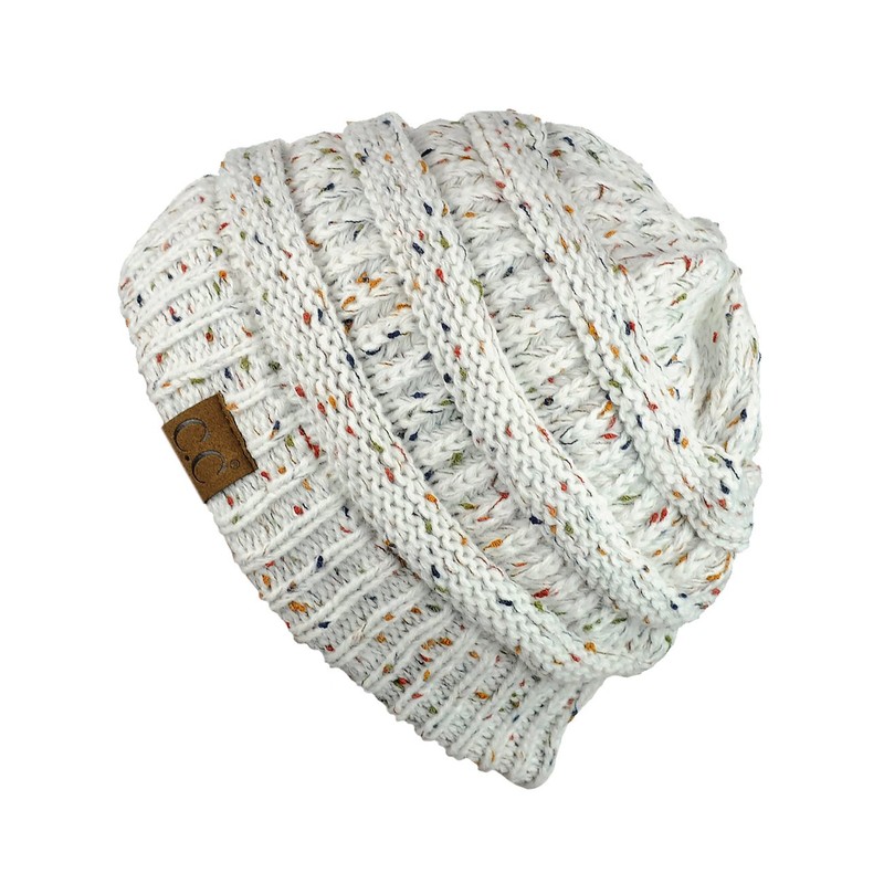 C.C Trendy - Gorro de punto trenzado grueso y suave
