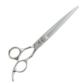 Momotou Professional Straight Dog Grooming Scissors with Simulation Diamond 440C Stainless Steel Polished Pet Cat Hair Cutting Shears for Groomers and Home users 7''