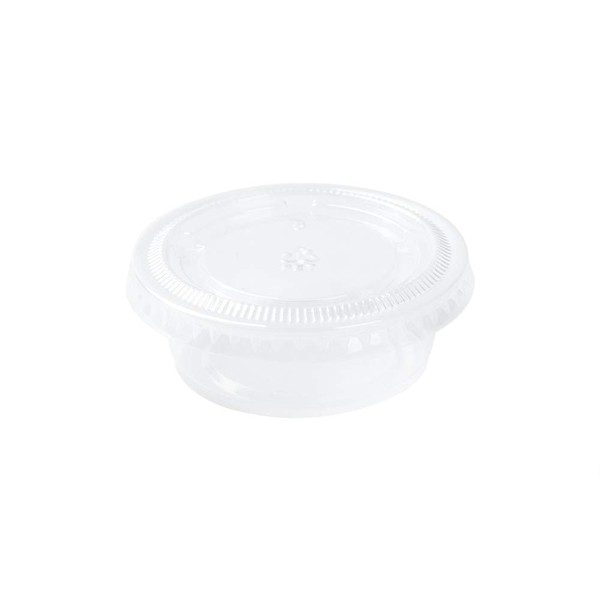 Restaurantware LIDS ONLY: RW Base 1.5 2 And 2.5 Ounce Lids Sauce Cup Lids 2000 Tight-Fitting Lids For Condiment Cups - Microwave-Safe Clear Plastic Portion Cup Lids Portion Cups Sold Separately
