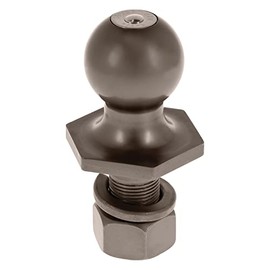 Reese 7098000 Interlock® Tactical™ Trailer Hitch Ball, 1-7/8 in. Diameter, 2,000 lbs. Capacity, 3/4 in. Shank Dia, 1-1/2 in. Shank Length, Pewter
