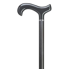 Men Derby Cane Black Triple Wound Carbon Fiber Shaft -Affordable Gift! Item #DHAR-9075058