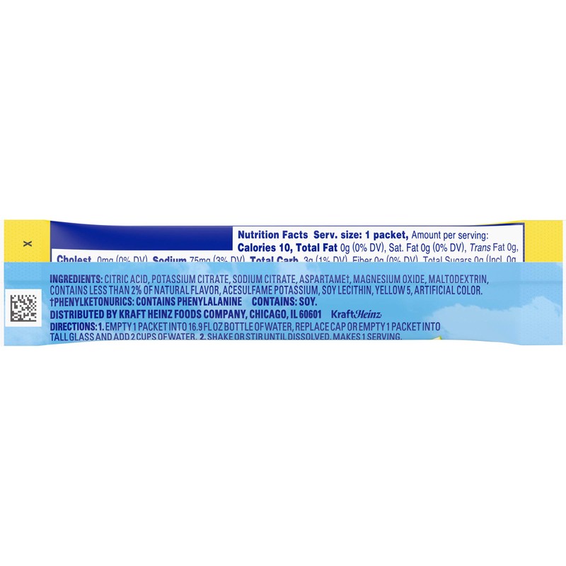 Crystal Light On-The-Go Lemonade, 0.14 ounce, 10 count box