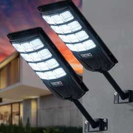 Impulja Motion Sensor Outdoor Lights Dimmable, 288-LED with Radar Motion Sensor & Remote, 130㎡ Coverage Adjustable Brightness, 2-3 Nights, Waterproof Solar Security Lighting for Driveway/Gate/Yard