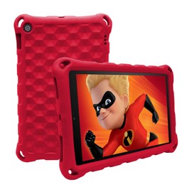 All-New 7 Tablet Case (2017 Release & 2019Release),ANTIKE Light Weight Shock Proof Handle Kids Friendly Convertible Stand Kids Case for 7 inch Display Tablet (Red)