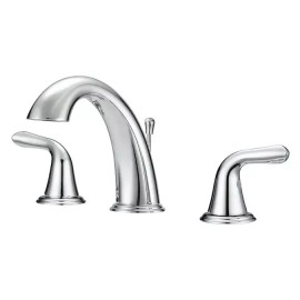 Project Source Chrome 2-handle Widespread WaterSense Bathroom Faucet w/Drain