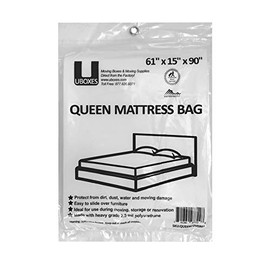 uBoxes 12 Queen Mattress Bags 61"x15"x90" Poly Bags Protective Moving Storage