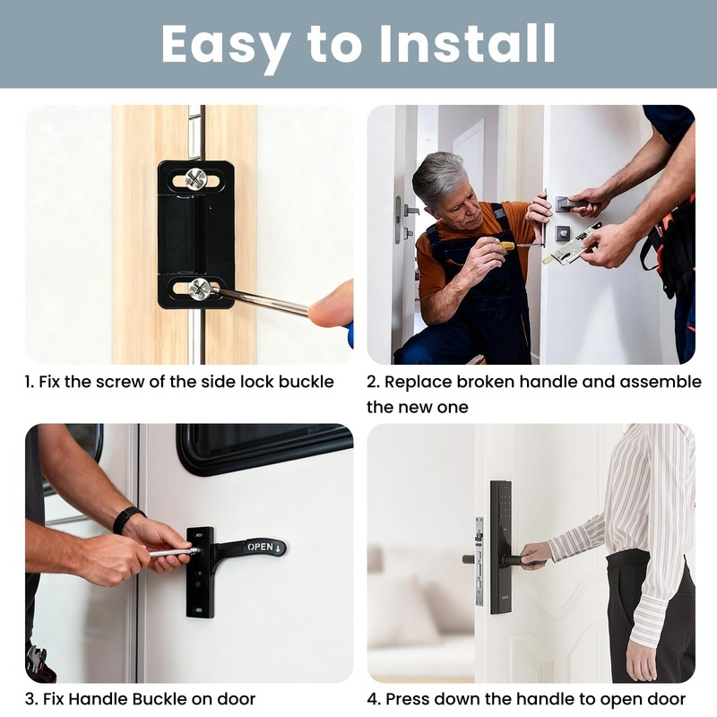 Dirvcp Replacement Kit for RV Screen Door Lock - Heavy-Duty